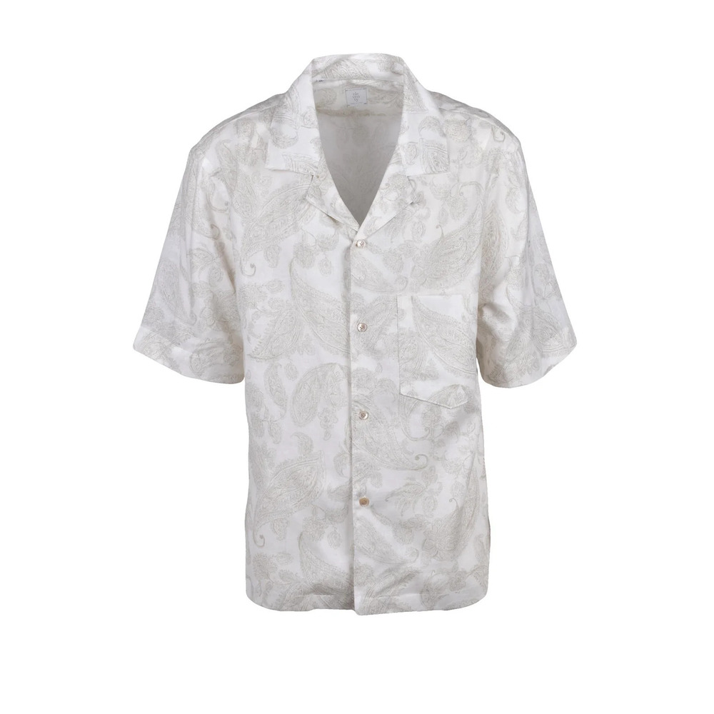 ELEVENTY White Beige Linen Cotton Shirt